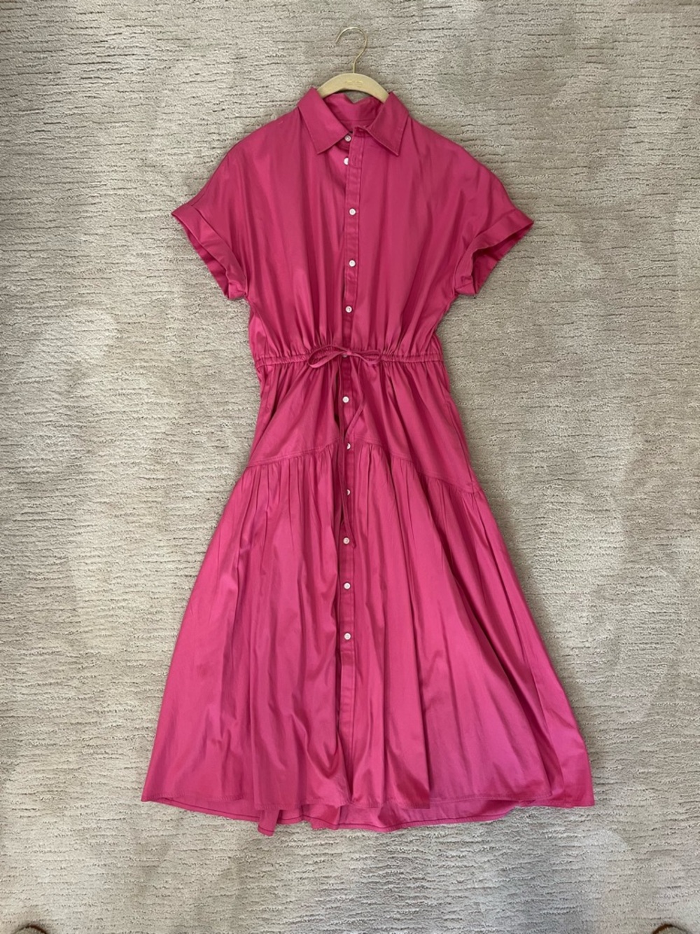 Polo by Ralph Lauren Hot Pink Button-Front Maxi Dress